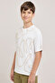 Embroidered T-Shirt With Crew Neck and Short Sleeves - 3