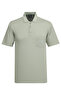Men's Polo Collar Buttoned Pocket Short Sleeve Sand T-Shirt Classic Fit - 5305 Bat - 2
