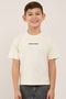 Embroidery Detail T-Shirt with Crew Neck and Short Sleeves