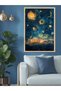 Starry Night Landscape One Piece Wooden Framed Painting - 3