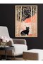 Black Cat and Trees One-Piece Wooden Framed Painting - 3