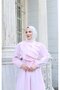 Ruffle Detailed Belted Terry Cotton Dress Pink Hnt0313 - 5