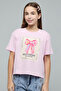 Graphic Print T-Shirt with Crew Neck and Short Sleeves - 3
