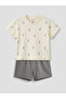 Lcw Baby Ecru Cactus Printed Baby Boy Set