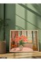 Oil Painting Pink Flowers One Piece Wooden Framed Painting - 3