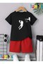 Pota and Basketball Player Printed T-Shirt Shorts Summer Children's Set