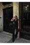 Women's Top and Bottom Double Suit Shoulder Detailed Belted Vest Pants Suit