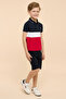 Color Block T-Shirt & Shorts Set - 2