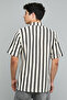 Striped Shirt with Revere Collar and Short Sleeves - 6