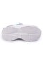 Velcro Closure Sneaker Shoes with Applique - Light Blue/White - 5