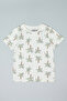 Printed T-Shirt with Crew Neck and Short Sleeves