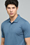 Textured Polo T-Shirt with Short Sleeves - 4