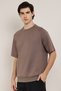 Embroidery Detail T-Shirt with Crew Neck and Short Sleeves - 2