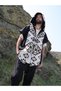 Tuna Hooded Fleece Vest with Rug Detail / Green Border - 3