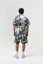 Monarch Patterned Short Sleeve Shirt and Elastic Waist Shorts Set - 4