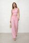 Atlas Double Fabric One-Shoulder Crop Top and Floral Accessory Pants Set - 2