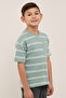 Striped T-Shirt with Crew Neck and Short Sleeves - 3