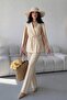 Women's Belted Blazer Vest Pants Two-Piece Suit