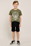 Printed T-Shirt with Crew Neck and Short Sleeves - 2
