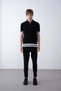 Knitwear Polo Collar T-Shirt - Premium Ribbed Detail - 3