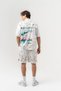 Mediterranean Patterned Short Sleeve Shirt and Elastic Waist Shorts Set - 6