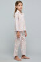 طقم بيجاما بياقة مطوية مطبوعة - 2