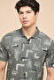 Patterned Polo T-Shirt with Short Sleeves - 4