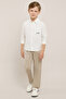 Pocket Detail Shirt with Classic Collar and Long Sleeves - 2