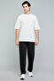 Textured T-Shirt with Crew Neck and Short Sleeves - 2