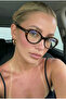 Women's Blue Light Protective Glasses with T-Details Oval Light Frame 52 Ekartman