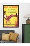 Yellow Background Wısh or Work? One Piece Black Wooden Framed Painting - 3