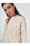 College Collar Cotton Tunic Cream - 3