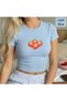 Women's Basic Crop T-Shirt, Body-Fitting, Stretchy Fabric, Modern Style - 2
