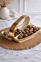 Serving Presentation Plate 2-Compartment Rectangular Dream Gold