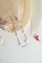 Minimal Top Pearl Detailed Chain Bracelet Adjustable - 3