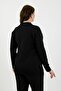 Women's Button Detail Lycra Knitted Plus Size Blouse - 3