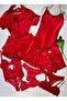 9-Piece Boxed Premium Dowry Set Satin Pajamas Nightgown Robe Lingerie Set