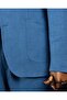 Italian Style Slim Fit Mono Collar Men's Jacket Indigo T13789 - 4