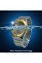 REGAL SD1434 Men’s Analog Watch Stainless Steel Strap Quartz Movementt Grey Dial Gold Bezel - 5