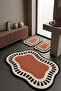 Sack Orange 3-Piece Bath Mat, Non-Slip Base, Washable 60X100 50X60 50X60 cm
