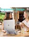 Aluminum Laptop Stand Foldable Adjustable Notebook Holder for 10-15.6 Inch iPad Silver - 8
