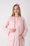 Floral Dressing Gown Maternity-Pregnant Short Sleeve Nightgown 2-Piece Set - 2