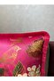 Robin-9372 Fuchsia Pink Imported Silk Velvet Tasseled Cushion Cover 43X43 - 5