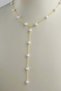 Y Model Pearl Detailed Long Chain Necklace – Stylish Low-Cut Necklace - 4