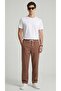 Men's Brown Linen Trousers Muslin Fabric Oversize Comfortable Fit Daily Use