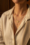 Gold Steel Necklace with Butterfly Figure – Elegant and Stylish Women's Necklace Italian Chain - 2
