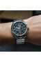 Velocity Men’s Chronograph Watch Stainless Steel Silver Strap Black Dial Quartz Analog - 8