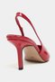 Parla Red Patent Leather Belt Detail Pointed Toe Women's Heeled Shoes - 8