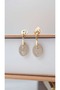 Gold Zircon Stone Drop Design Earrings