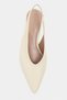 Nino Butter Yellow Matte Back Strap Detail Pointed Toe Women's Wedge Heeled Shoes - 6